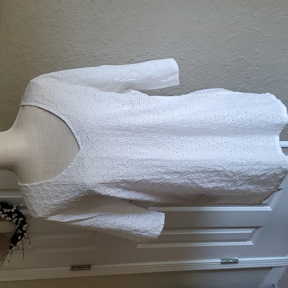 Eyelet tunic